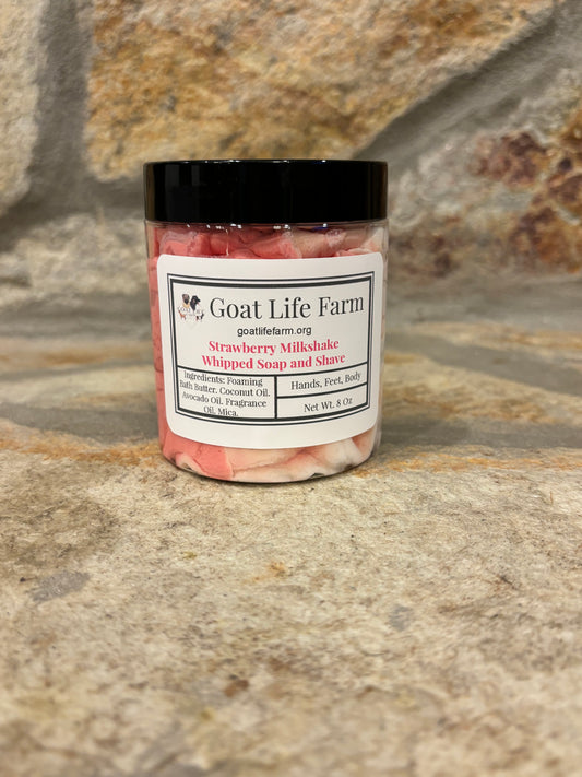 Strawberry Milkshake Whipped Soap and Shave